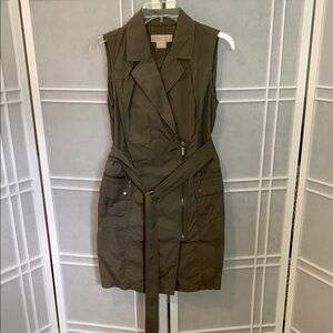 Michael Kors Olive Green Trench Dress